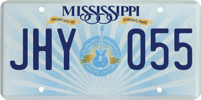 MS license plate JHY055