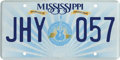 MS license plate JHY057