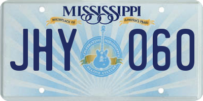 MS license plate JHY060