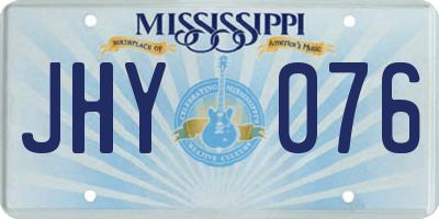 MS license plate JHY076