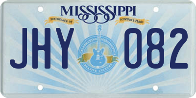 MS license plate JHY082