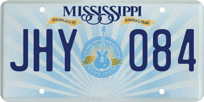 MS license plate JHY084