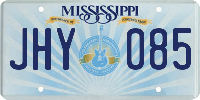 MS license plate JHY085