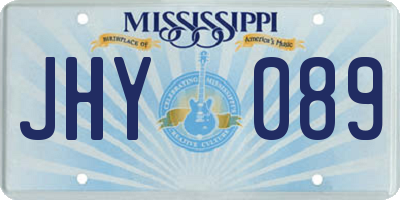 MS license plate JHY089