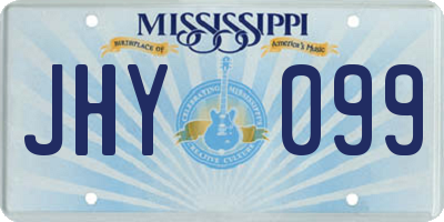 MS license plate JHY099