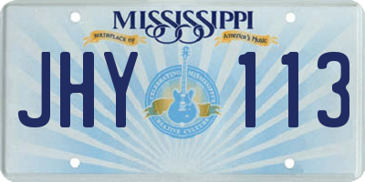 MS license plate JHY113