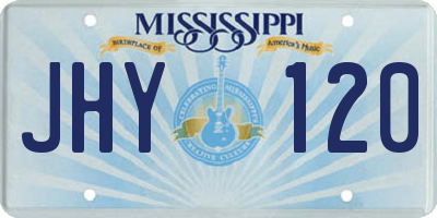 MS license plate JHY120