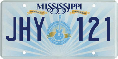 MS license plate JHY121