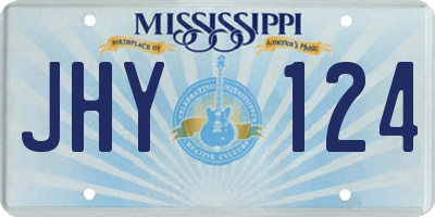 MS license plate JHY124
