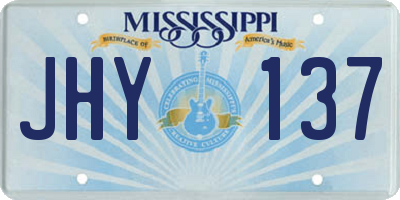 MS license plate JHY137