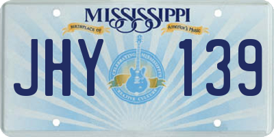 MS license plate JHY139