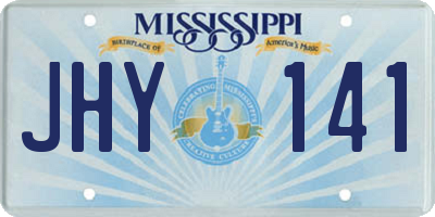 MS license plate JHY141
