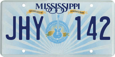 MS license plate JHY142