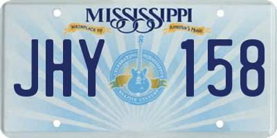 MS license plate JHY158
