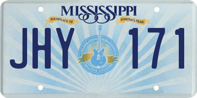 MS license plate JHY171