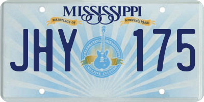 MS license plate JHY175
