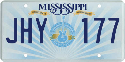 MS license plate JHY177