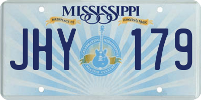 MS license plate JHY179