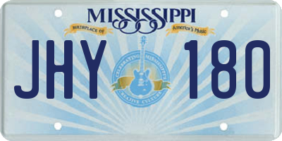MS license plate JHY180
