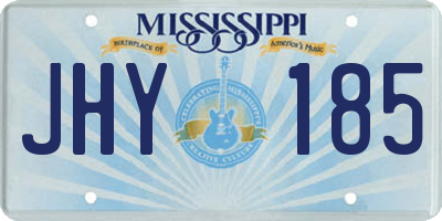 MS license plate JHY185