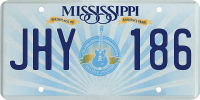 MS license plate JHY186