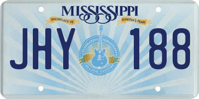 MS license plate JHY188