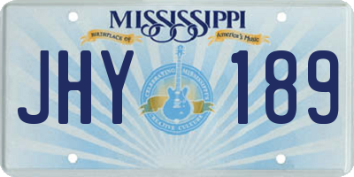 MS license plate JHY189