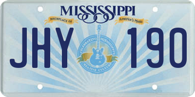 MS license plate JHY190
