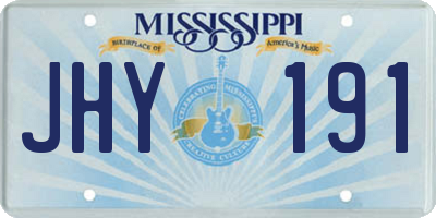 MS license plate JHY191