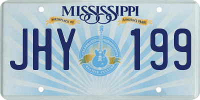 MS license plate JHY199