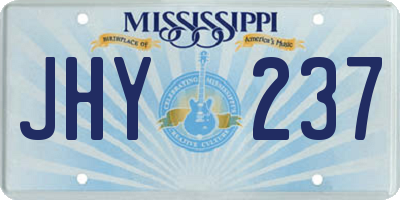MS license plate JHY237