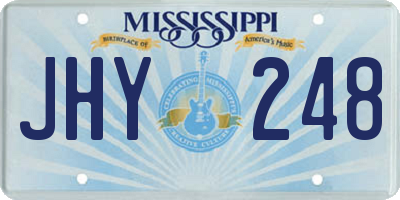 MS license plate JHY248