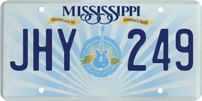 MS license plate JHY249