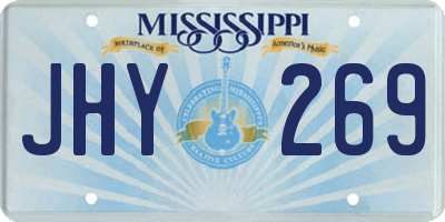 MS license plate JHY269