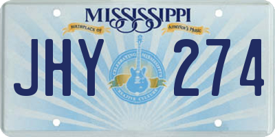 MS license plate JHY274