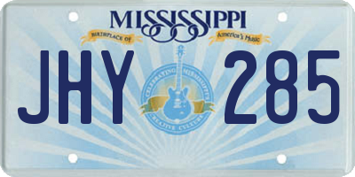 MS license plate JHY285