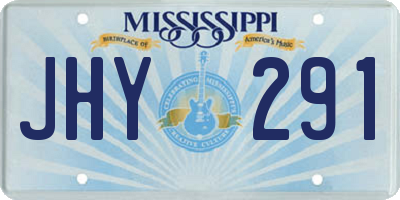 MS license plate JHY291