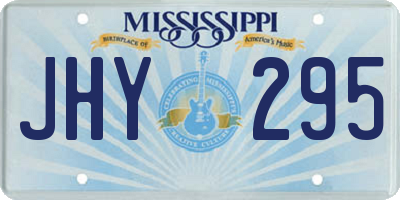 MS license plate JHY295