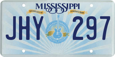MS license plate JHY297