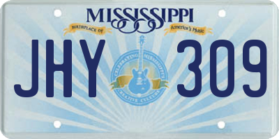 MS license plate JHY309