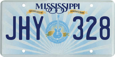 MS license plate JHY328