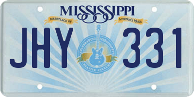 MS license plate JHY331
