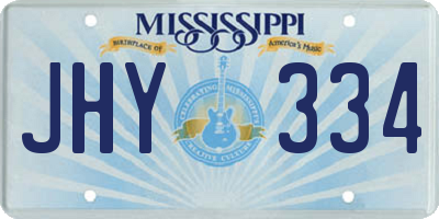 MS license plate JHY334