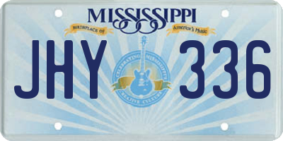MS license plate JHY336