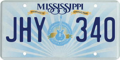 MS license plate JHY340