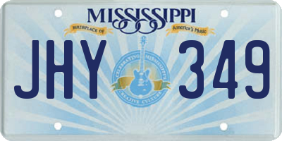 MS license plate JHY349