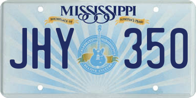 MS license plate JHY350