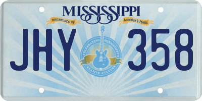 MS license plate JHY358