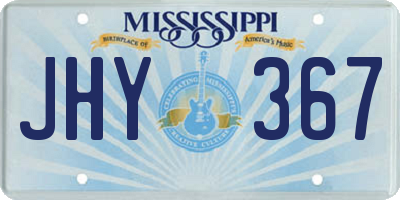 MS license plate JHY367