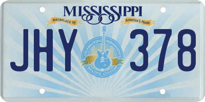 MS license plate JHY378